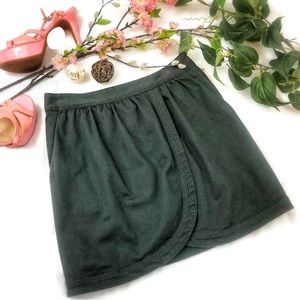 Anthropologie Leifsdottir Gray tulip wrap skirt 6
